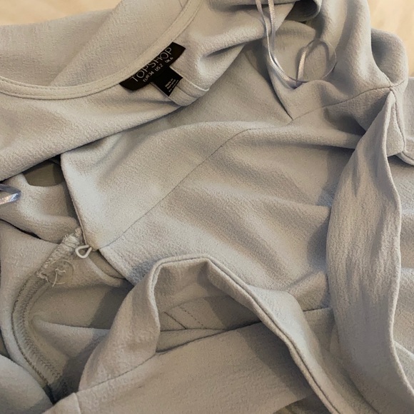 Topshop Pastel Blue Wrap Dress - Picture 8 of 8